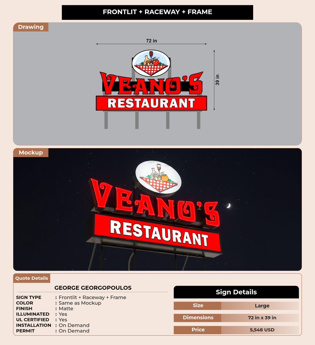 CUSTOM MOCKUP SIGN FOR George Georgopoulos