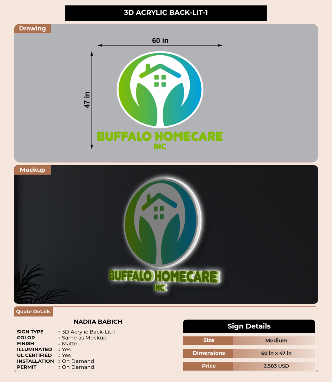 CUSTOM MOCKUP SIGN FOR Nadiia Babich