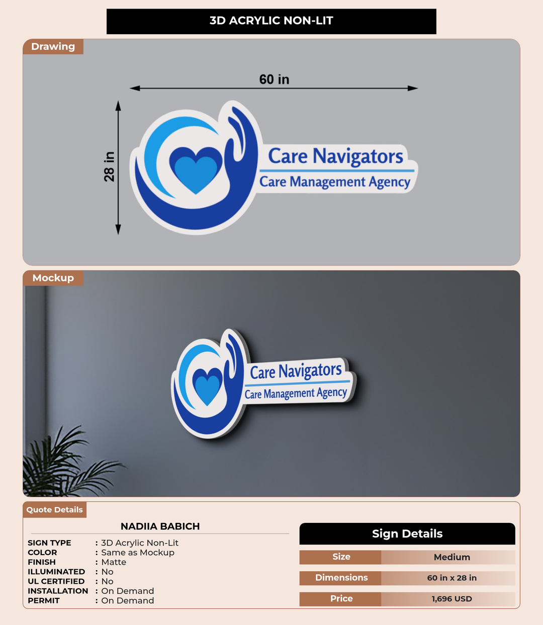 CUSTOM MOCKUP SIGN FOR Nadiia Babich