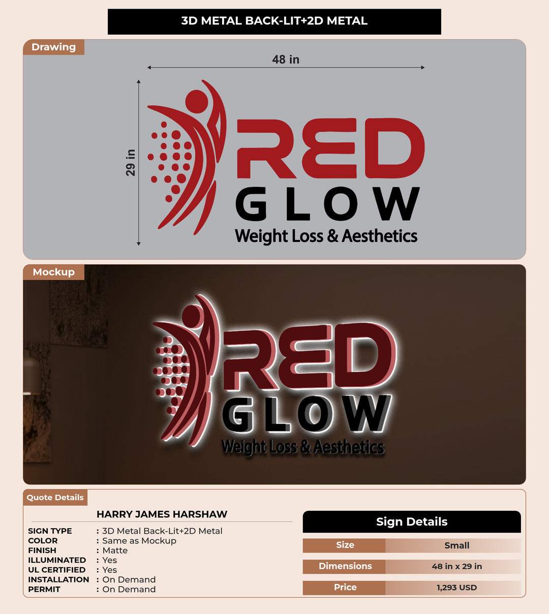 CUSTOM MOCKUP SIGN FOR Harry James Harshaw
