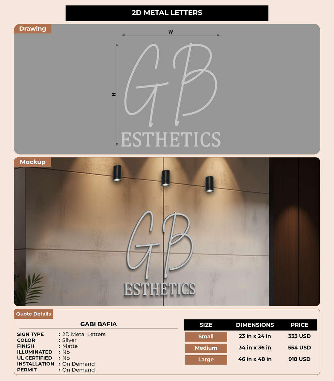 CUSTOM MOCKUP SIGN FOR Gabi Bafia
