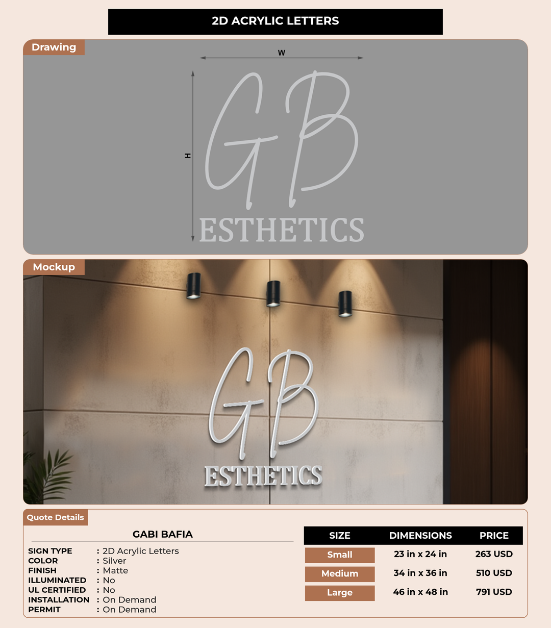 CUSTOM MOCKUP SIGN FOR Gabi Bafia