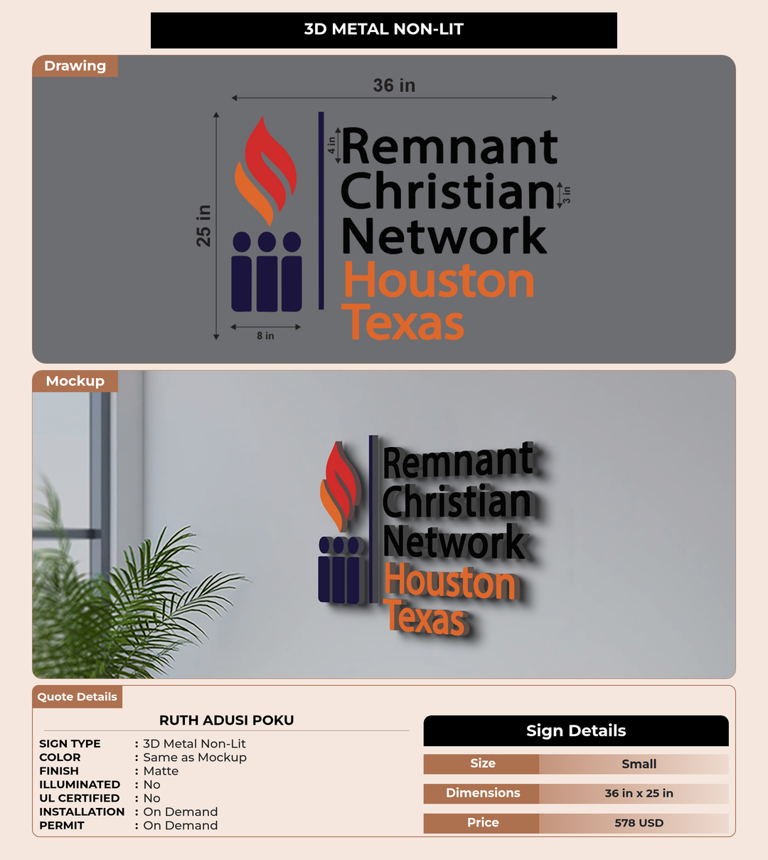 CUSTOM MOCKUP SIGN FOR Ruth Adusi Poku