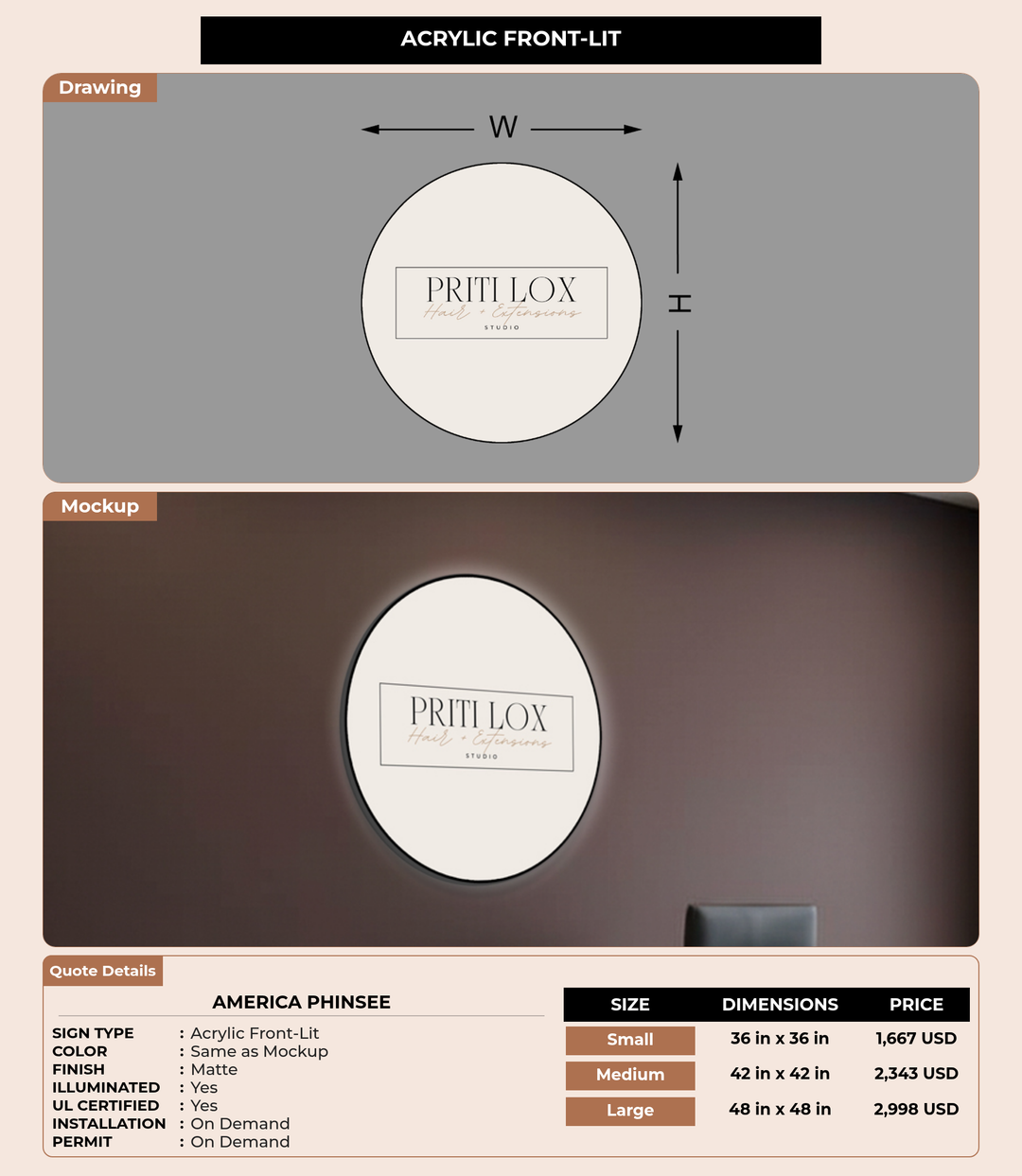 CUSTOM MOCKUP SIGN FOR America Phinsee