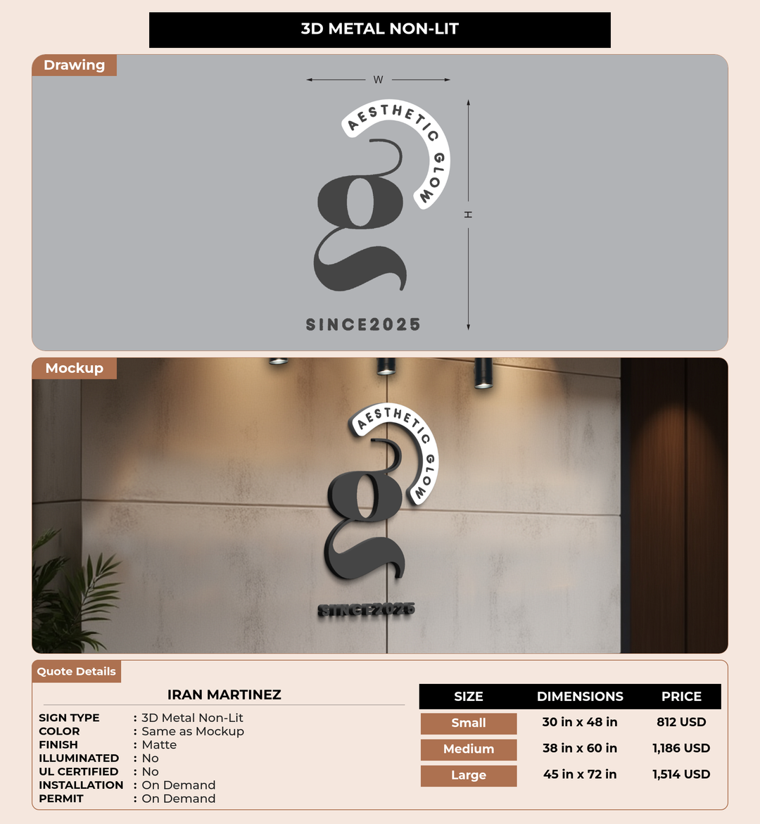 CUSTOM MOCKUP SIGN FOR Iran Martinez