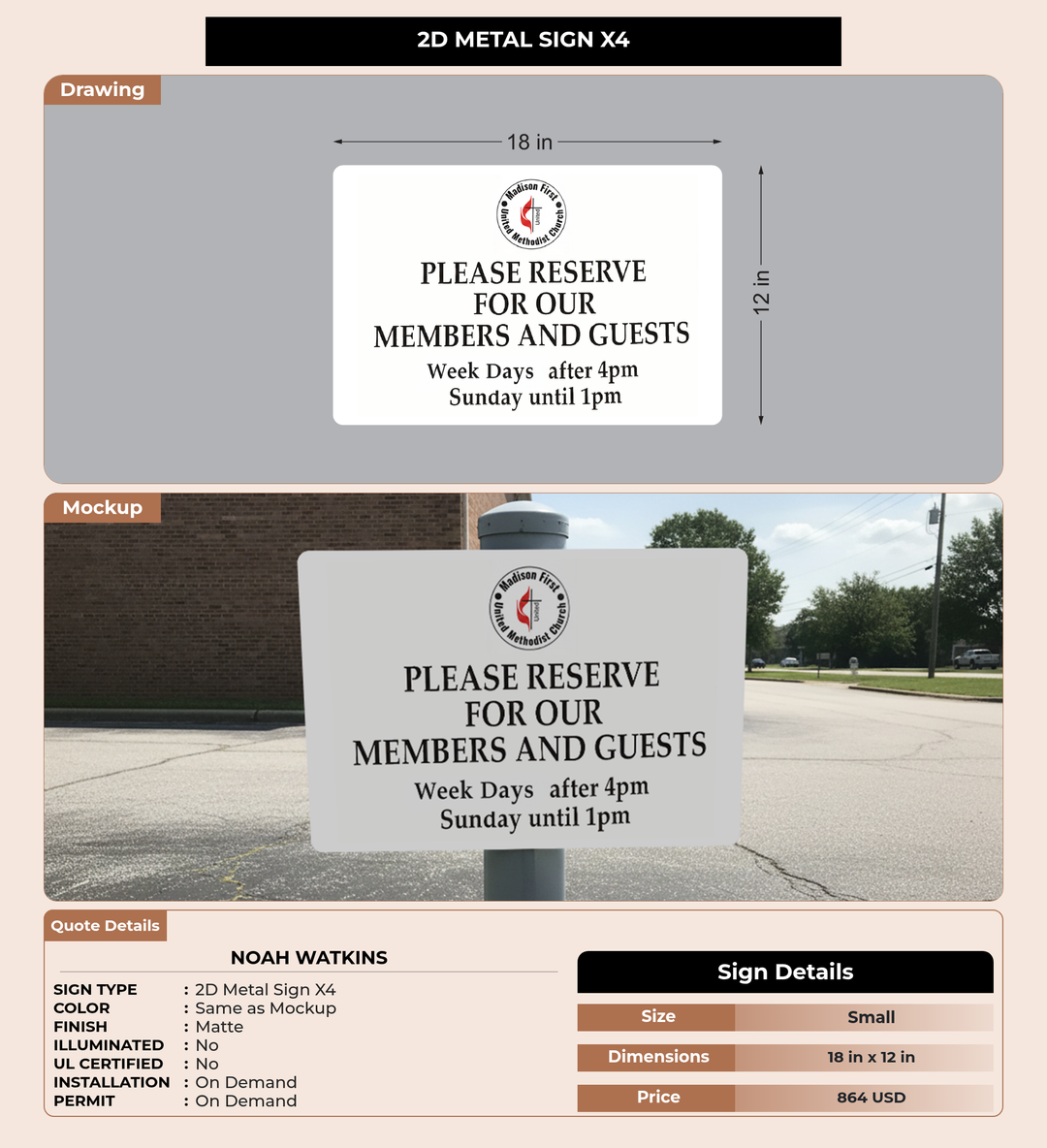 CUSTOM MOCKUP SIGN FOR Noah Watkins