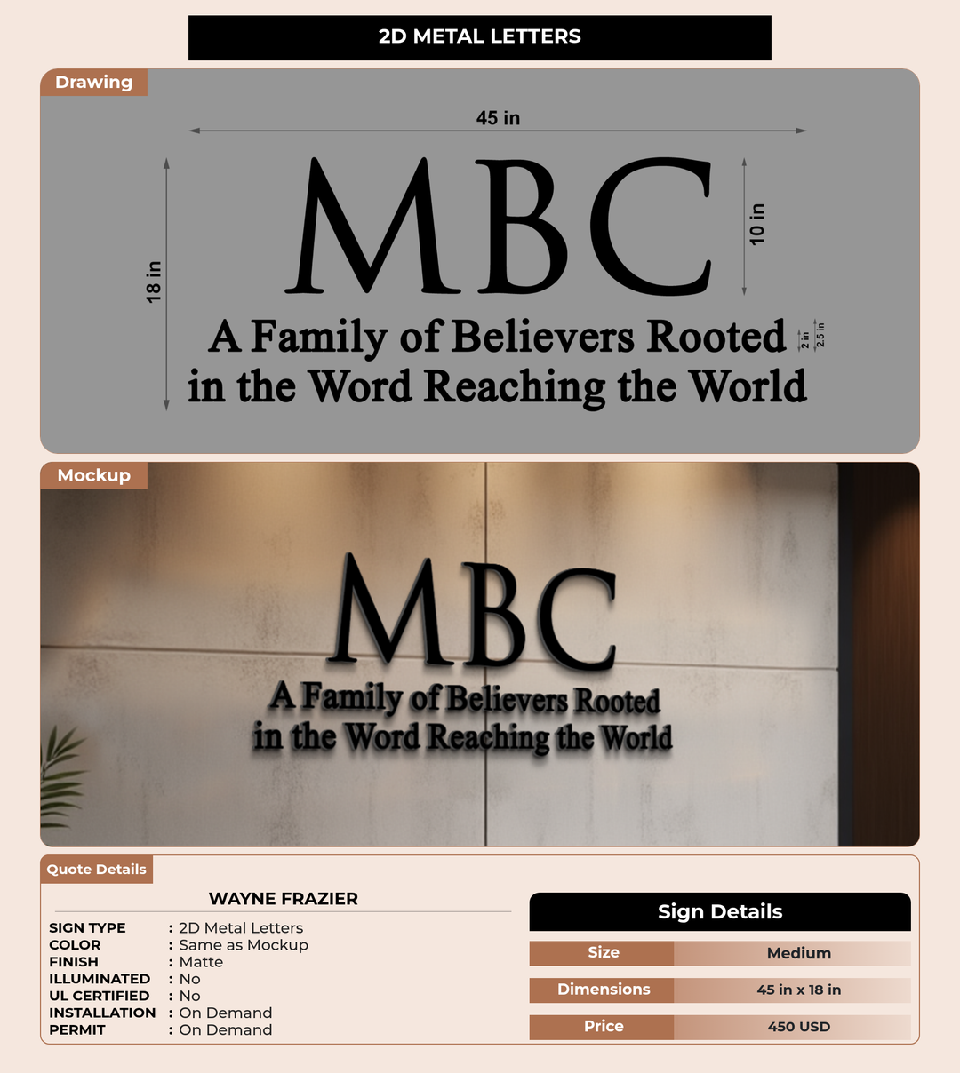 CUSTOM MOCKUP SIGN FOR Wayne Frazier