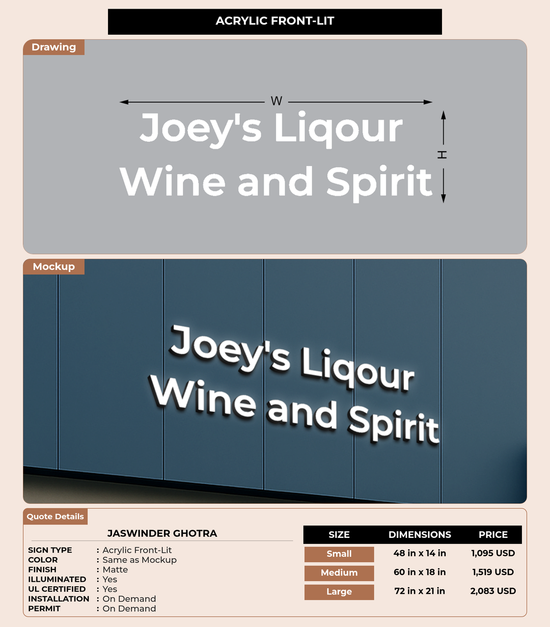 CUSTOM MOCKUP SIGN FOR Jaswinder Ghotra