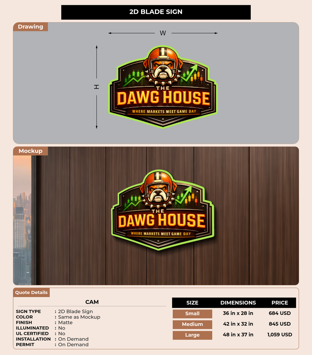 CUSTOM MOCKUP SIGN FOR Cam