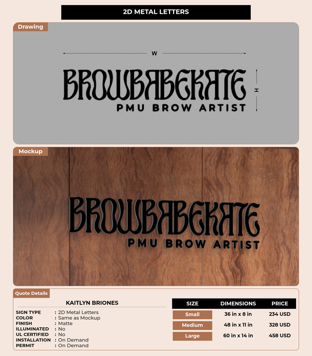 CUSTOM MOCKUP SIGN FOR Kaitlyn Briones