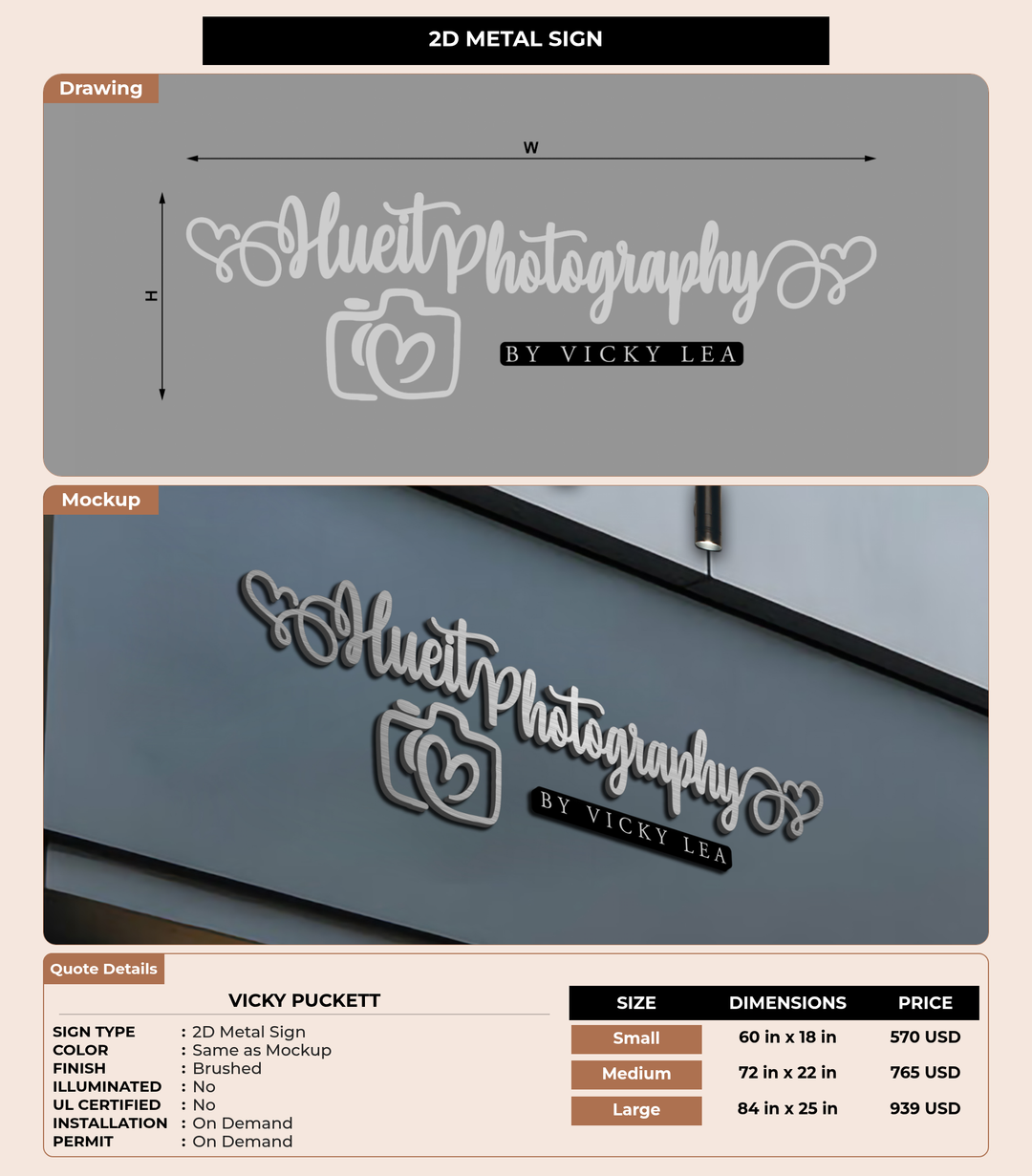 CUSTOM MOCKUP SIGN FOR Vicky Puckett