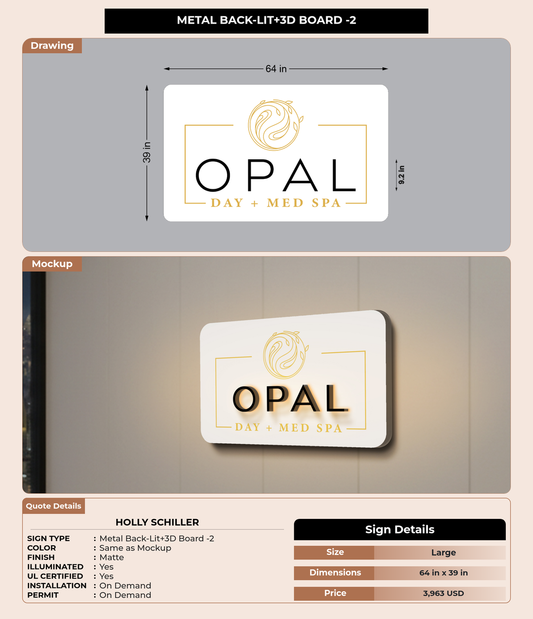 CUSTOM MOCKUP SIGN FOR Holly Schiller