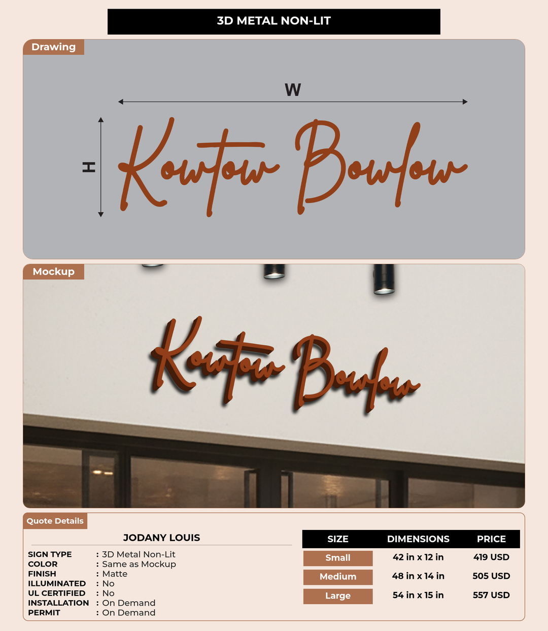 CUSTOM MOCKUP SIGN FOR Jodany Louis