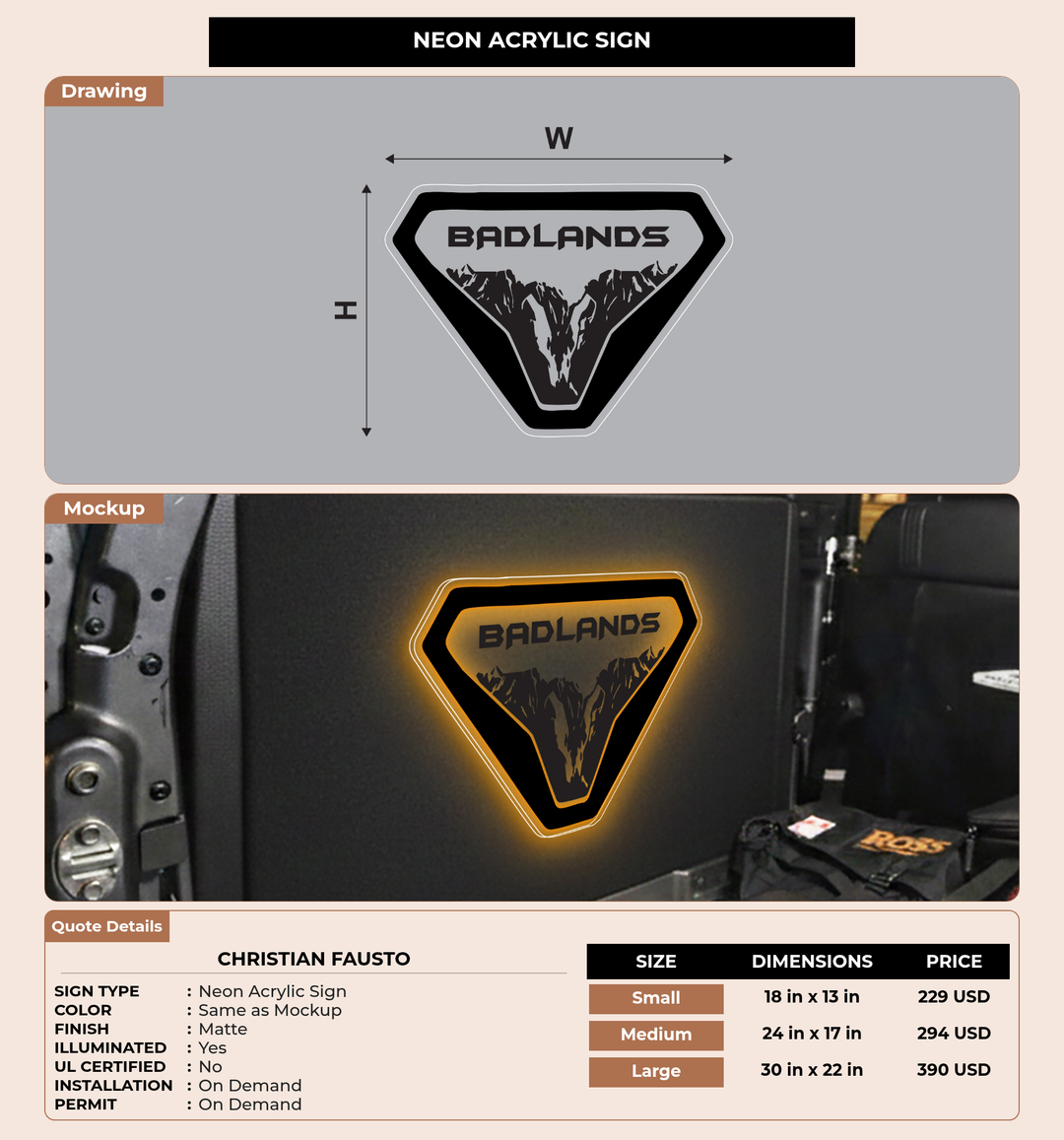CUSTOM MOCKUP SIGN FOR Christian Fausto