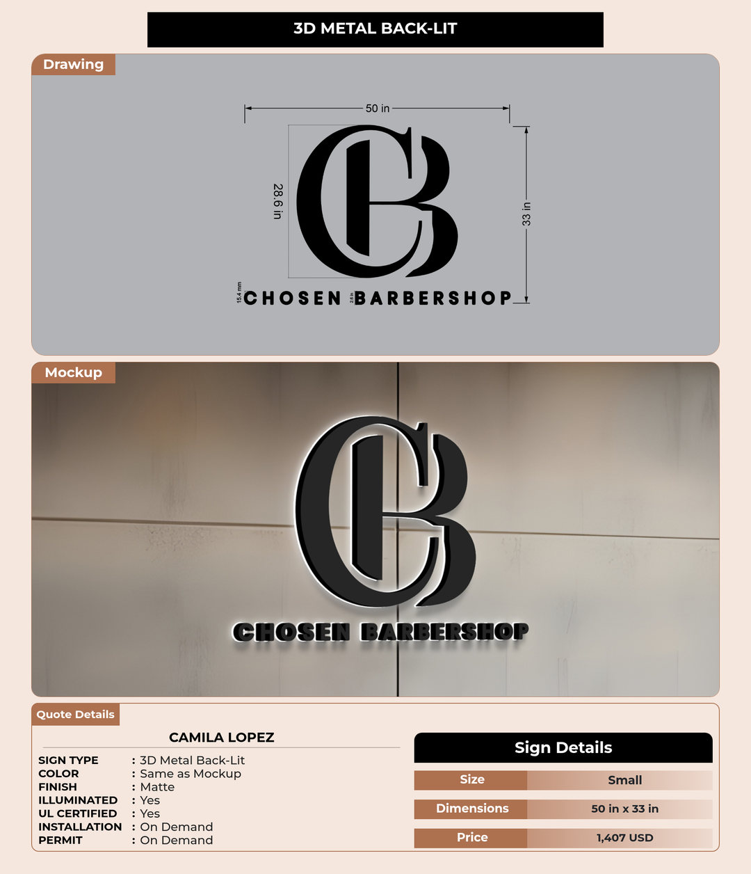 CUSTOM MOCKUP SIGN FOR Camila Lopez