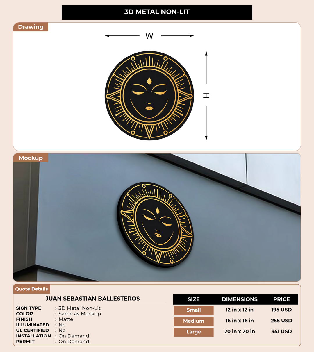 CUSTOM MOCKUP SIGN FOR Juan Sebastian Ballesteros