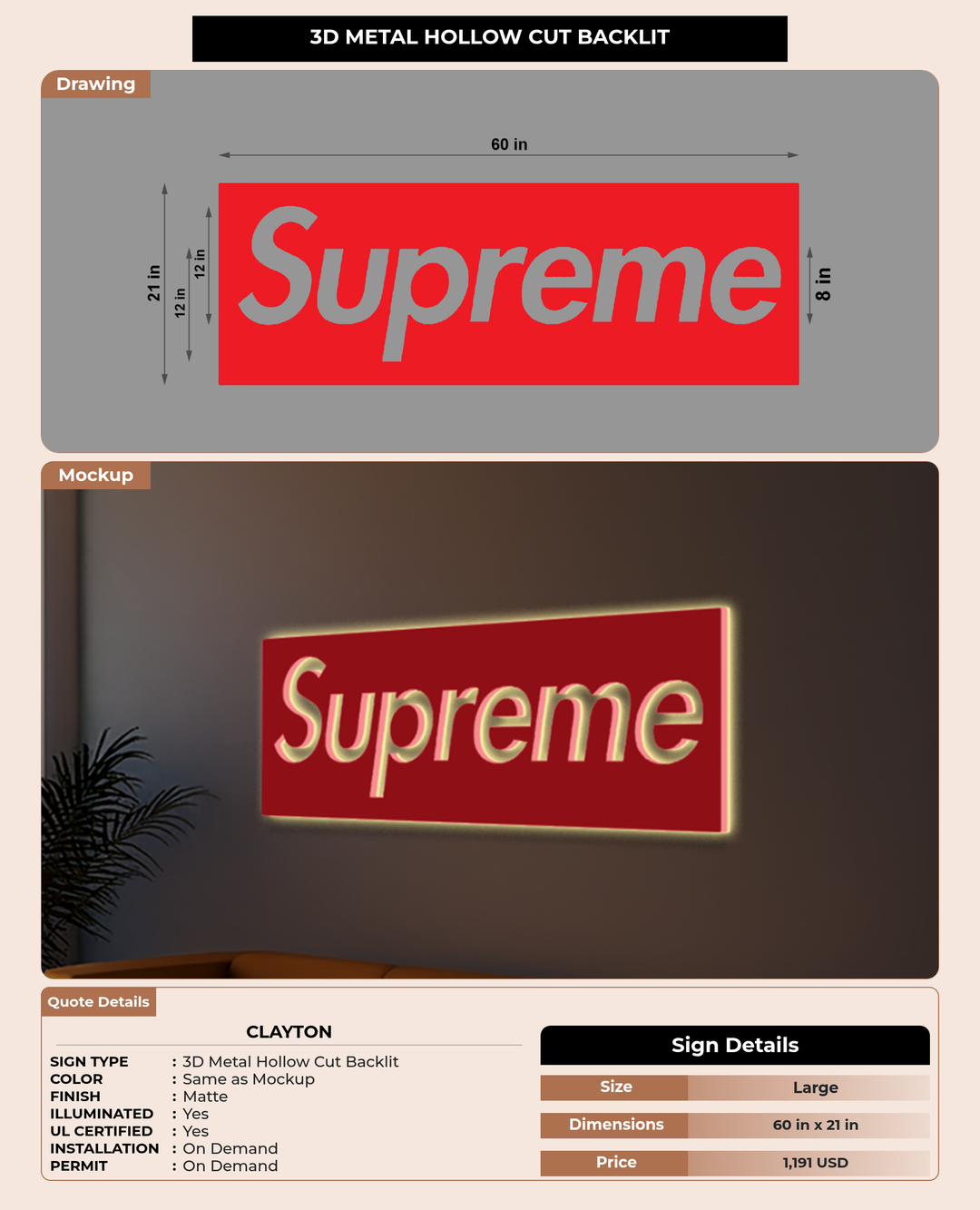 CUSTOM MOCKUP SIGN FOR Clayton