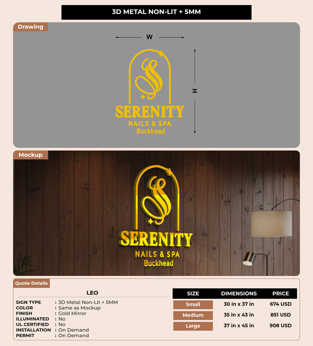 CUSTOM MOCKUP SIGN FOR Leo