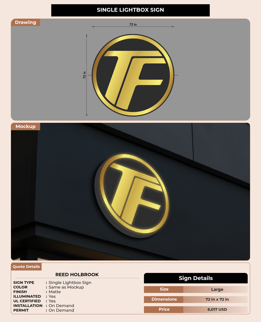 CUSTOM MOCKUP SIGN FOR Reed Holbrook