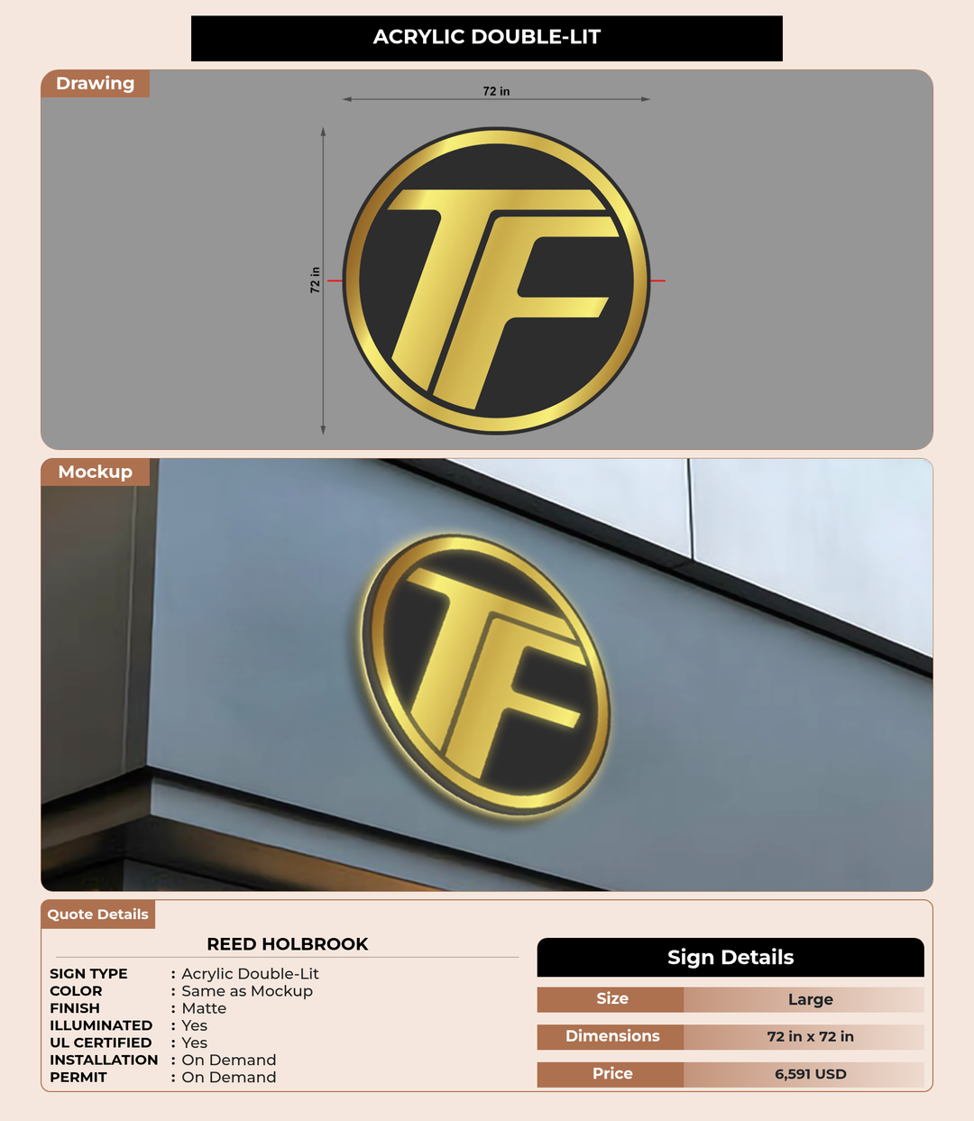 CUSTOM MOCKUP SIGN FOR Reed Holbrook