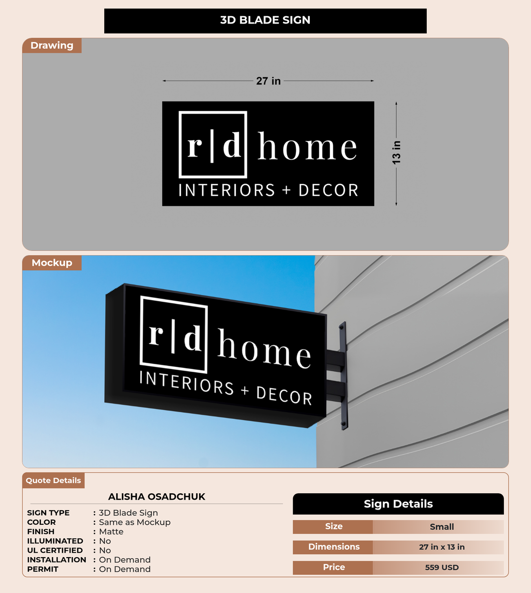 CUSTOM MOCKUP SIGN FOR Alisha Osadchuk