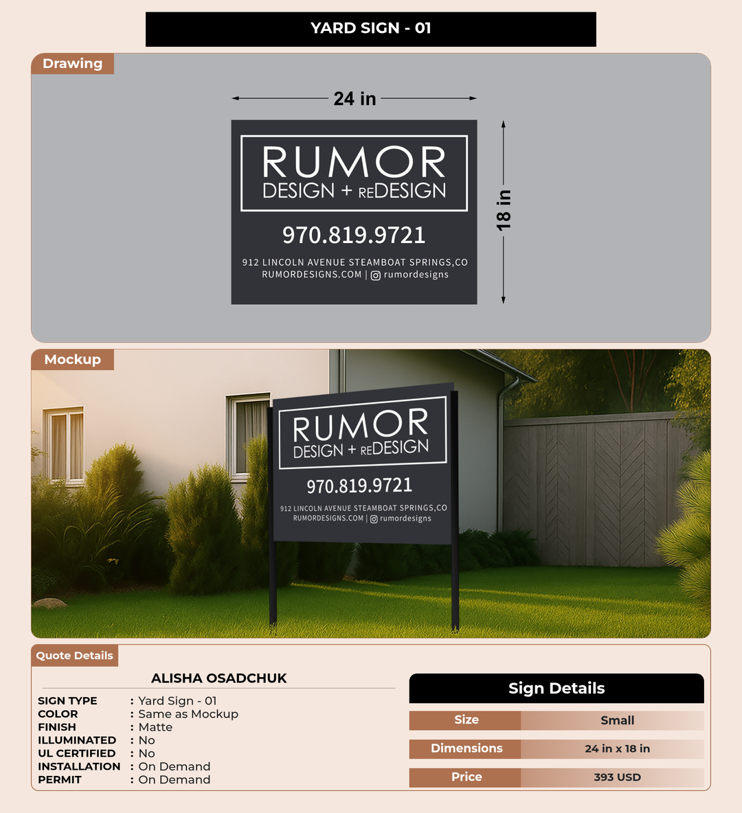 CUSTOM MOCKUP SIGN FOR Alisha Osadchuk