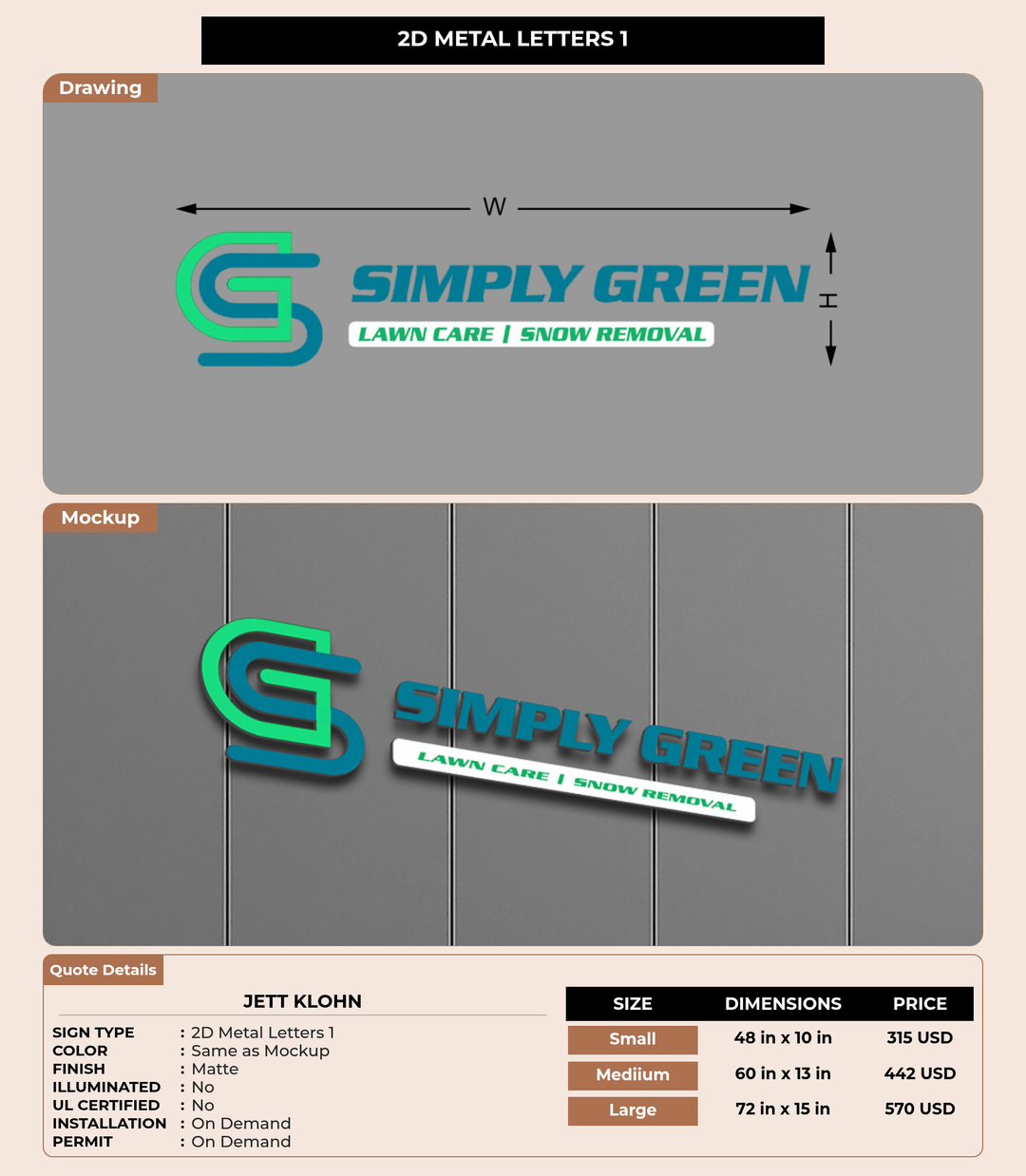 CUSTOM MOCKUP SIGN FOR Jett Klohn