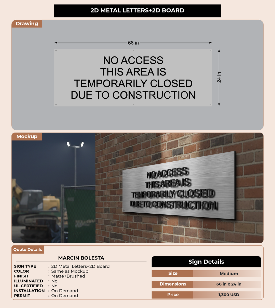 CUSTOM MOCKUP SIGN FOR MARCIN BOLESTA