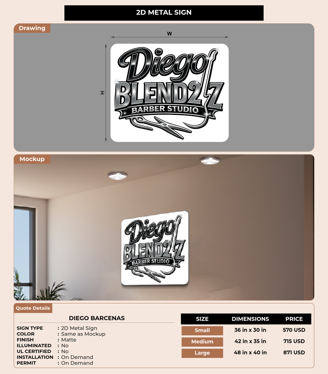 CUSTOM MOCKUP SIGN FOR Diego Barcenas