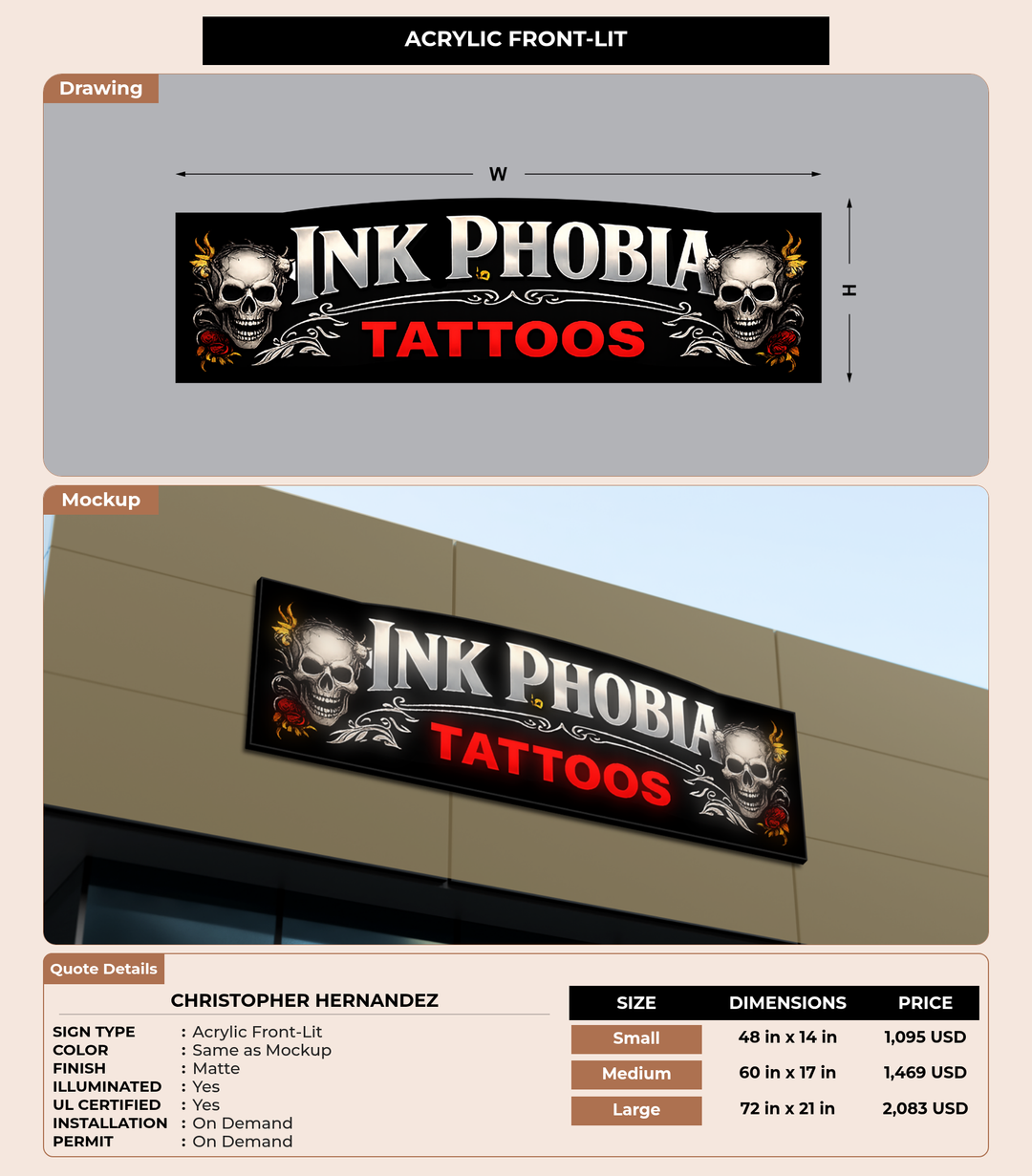 CUSTOM MOCKUP SIGN FOR Christopher Hernandez