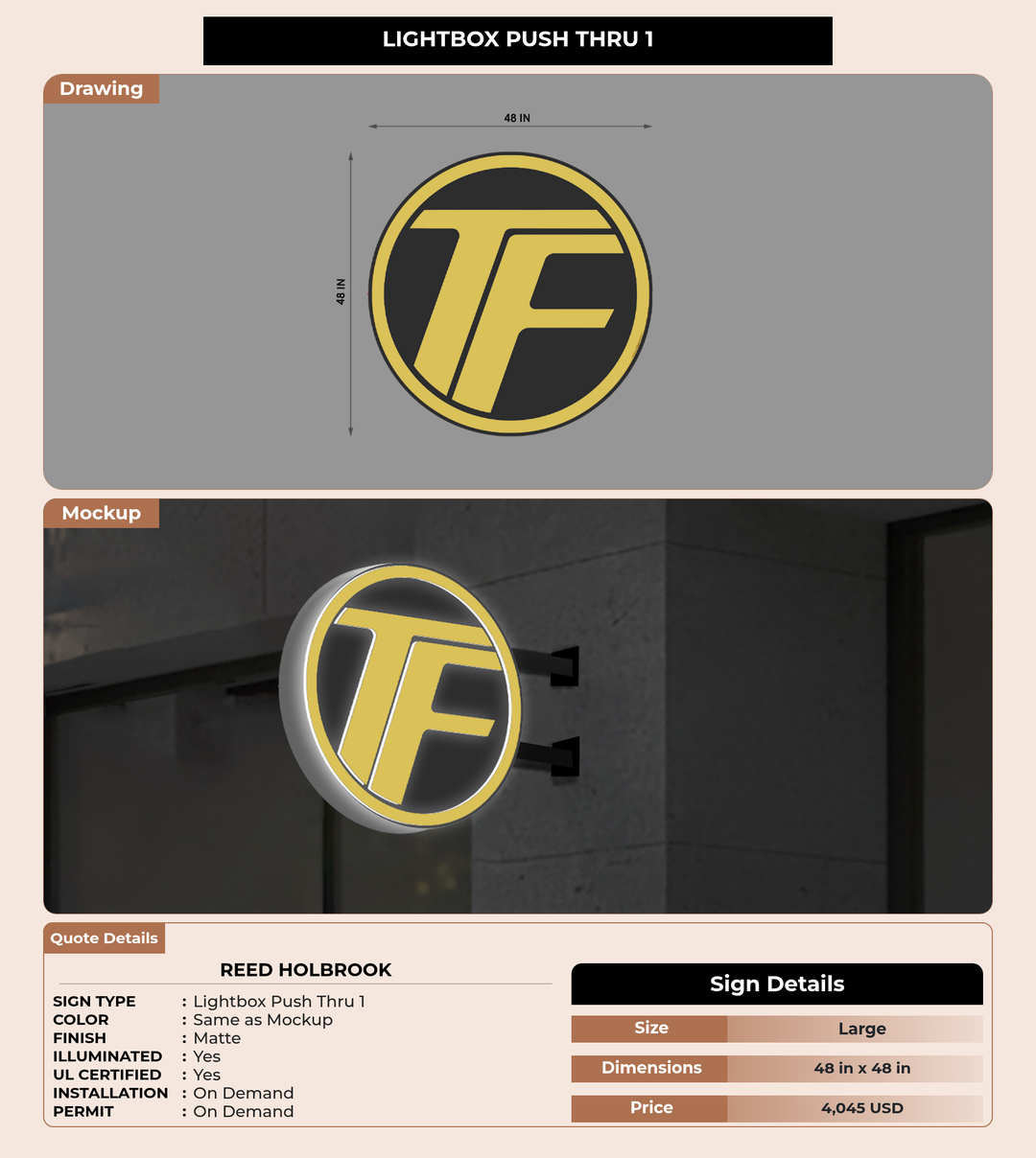 CUSTOM MOCKUP SIGN FOR Reed Holbrook