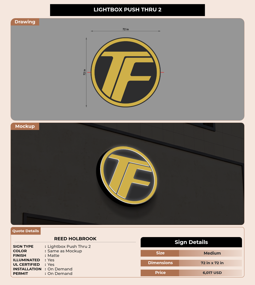 CUSTOM MOCKUP SIGN FOR Reed Holbrook