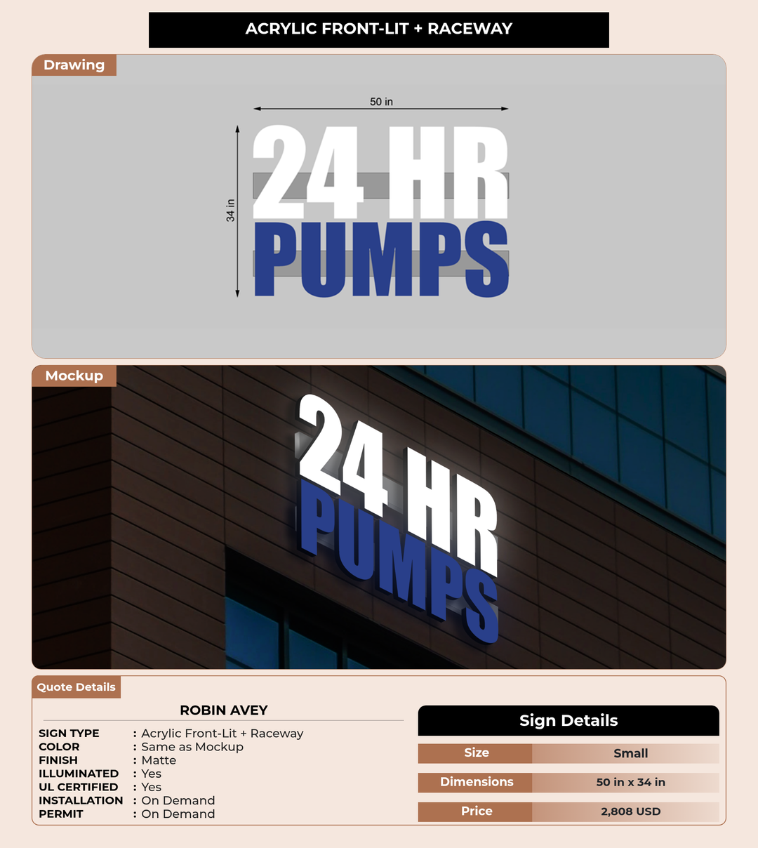 CUSTOM MOCKUP SIGN FOR Robin Avey
