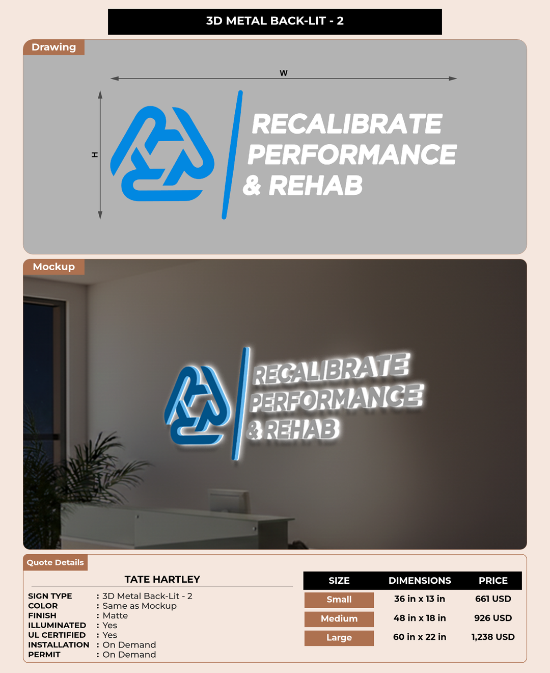 CUSTOM MOCKUP SIGN FOR Tate Hartley