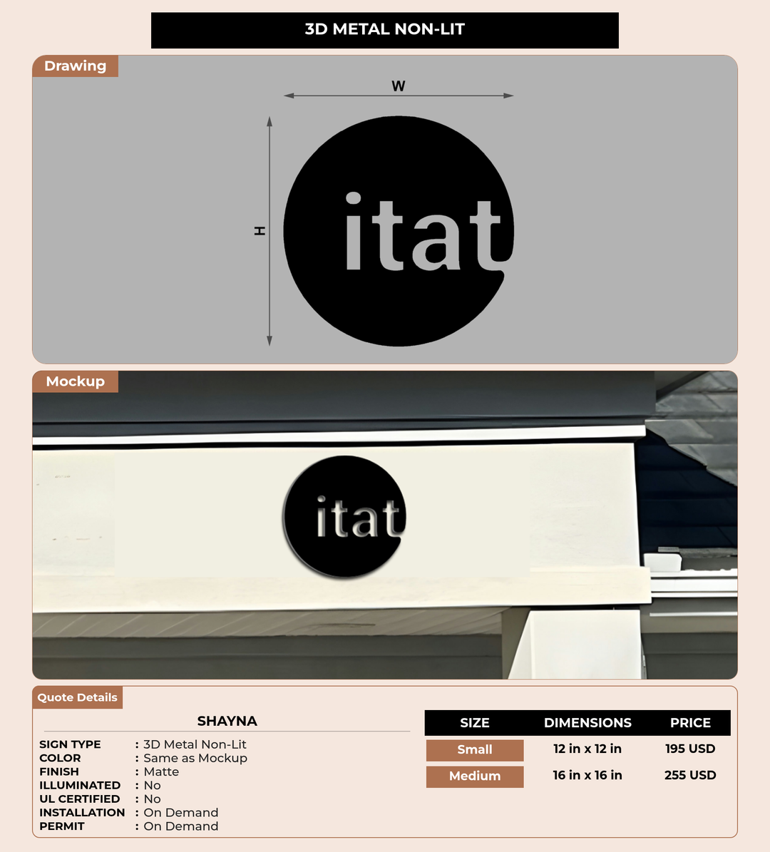 CUSTOM MOCKUP SIGN FOR Shayna