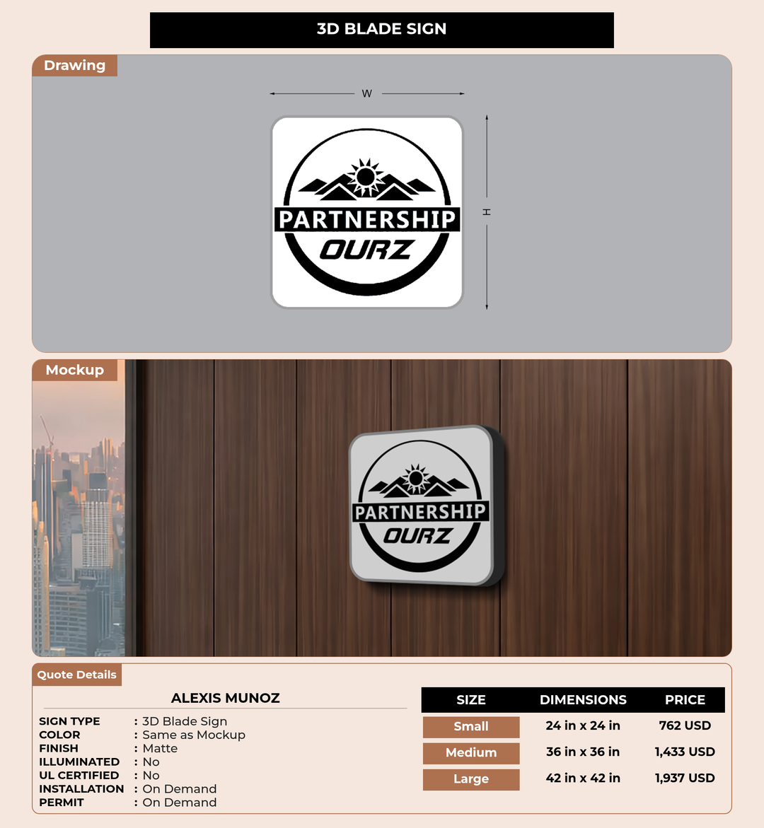 CUSTOM MOCKUP SIGN FOR Alexis munoz