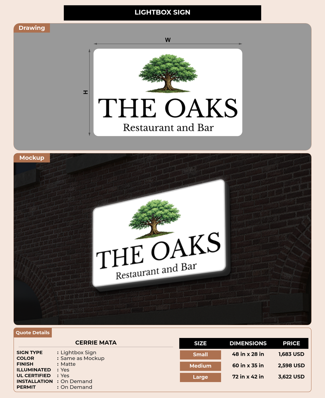 CUSTOM MOCKUP SIGN FOR Cerrie Mata