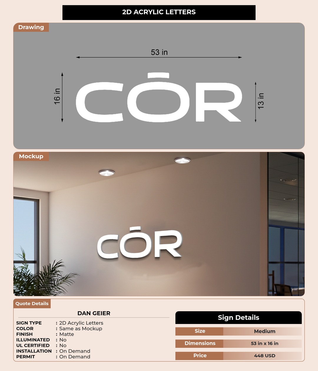 CUSTOM MOCKUP SIGN FOR dan geier