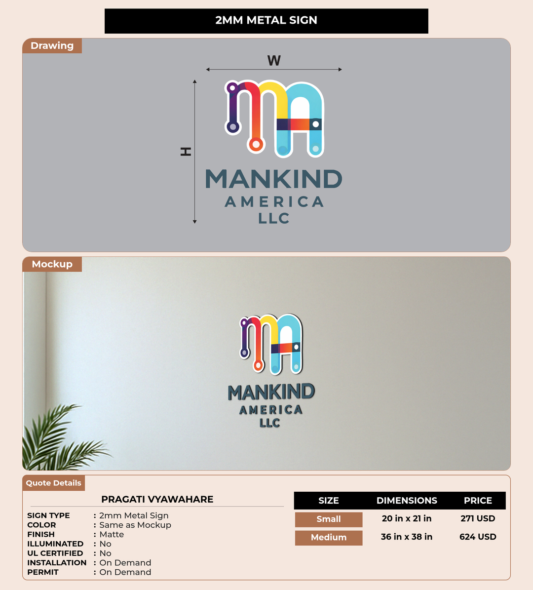 CUSTOM MOCKUP SIGN FOR Pragati Vyawahare