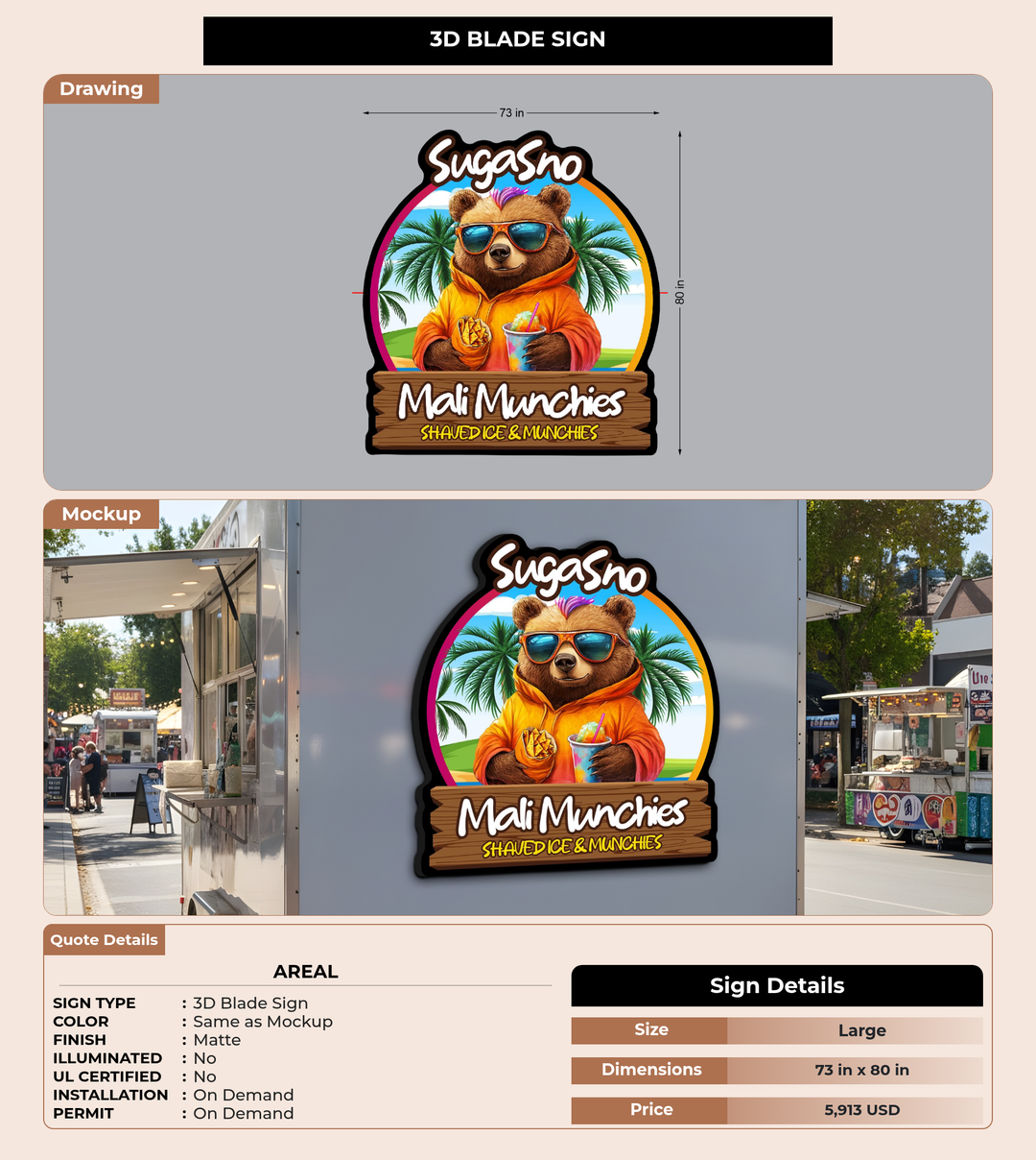 CUSTOM MOCKUP SIGN FOR Areal