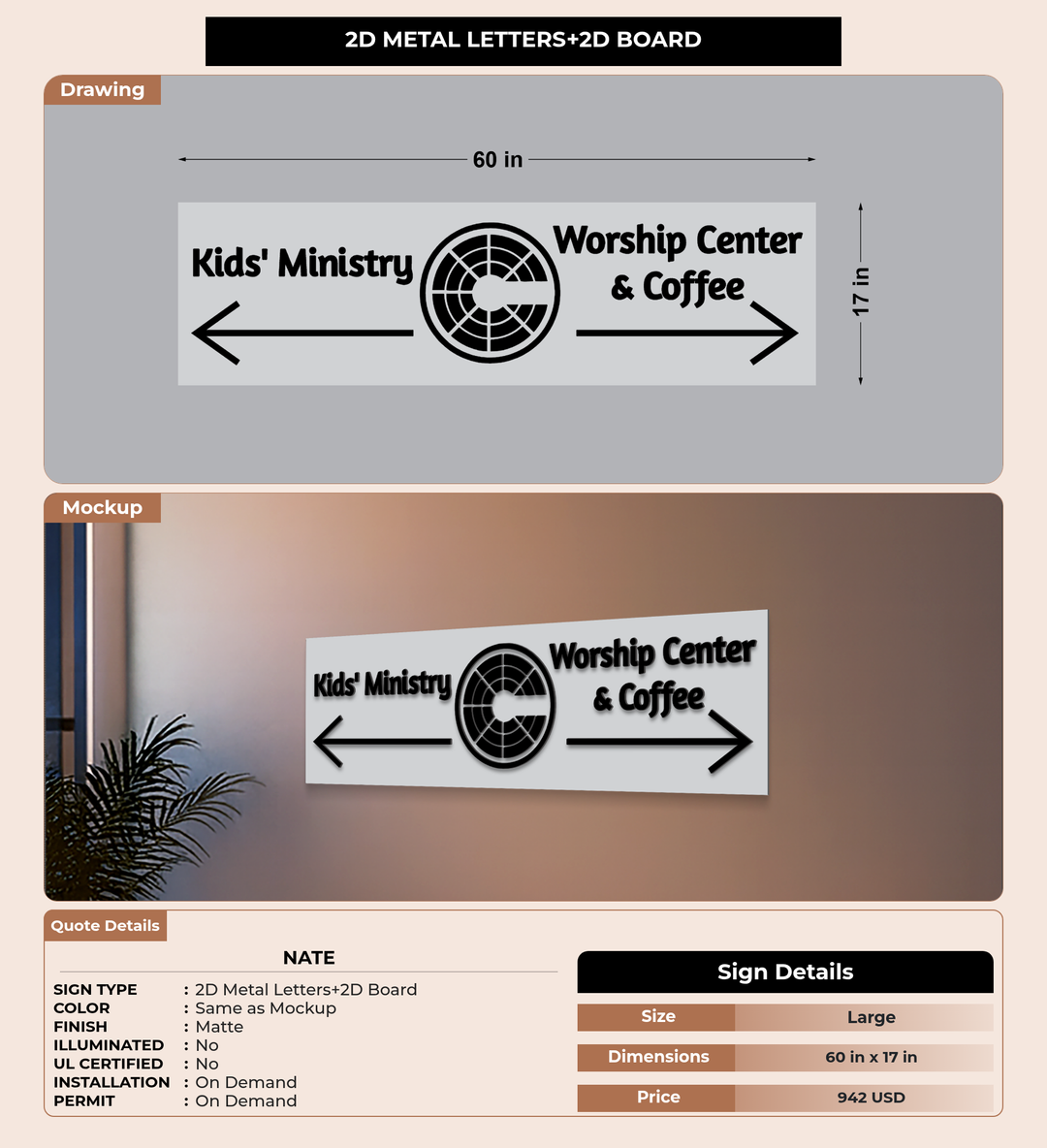 CUSTOM MOCKUP SIGN FOR Nate
