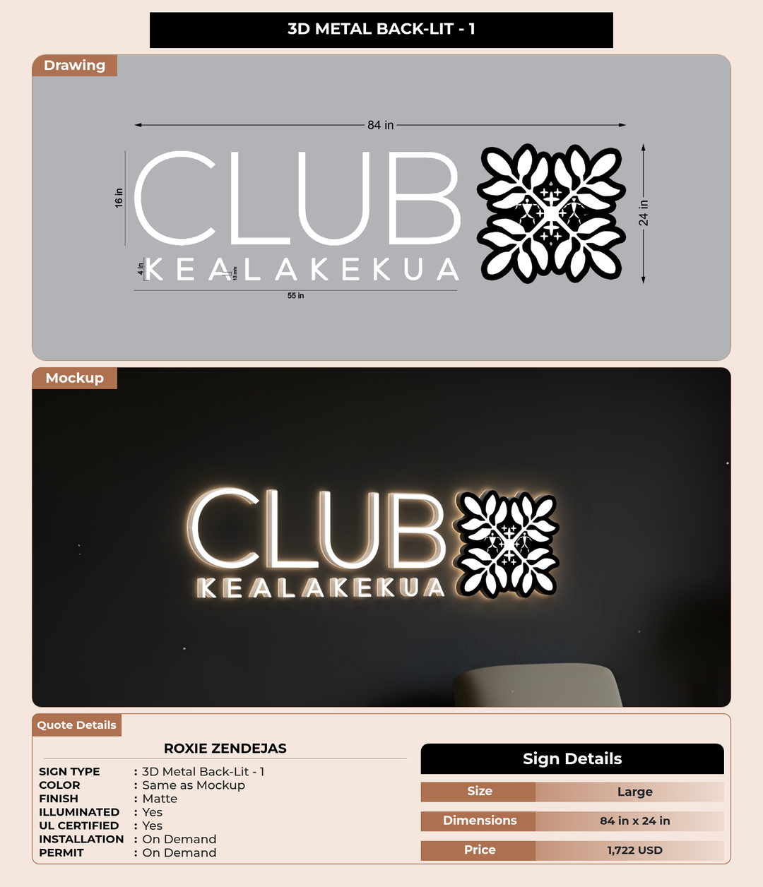 CUSTOM MOCKUP SIGN FOR Roxie Zendejas