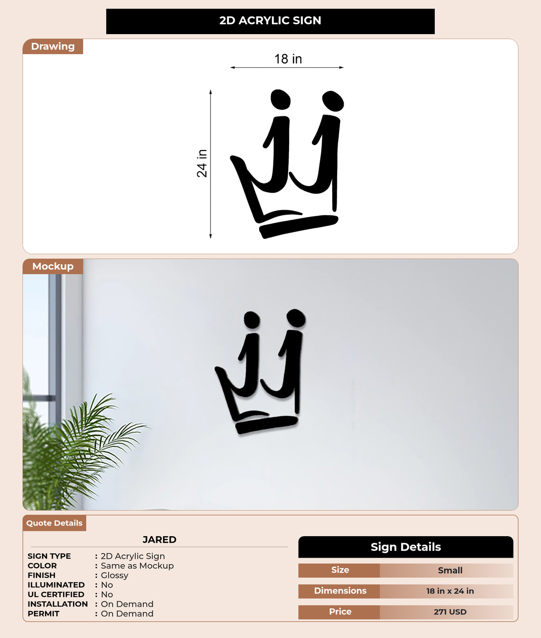 CUSTOM MOCKUP SIGN FOR Jared