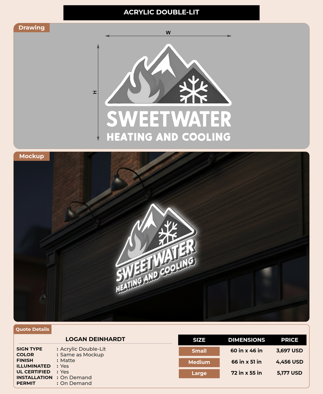 CUSTOM MOCKUP SIGN FOR Logan Deinhardt