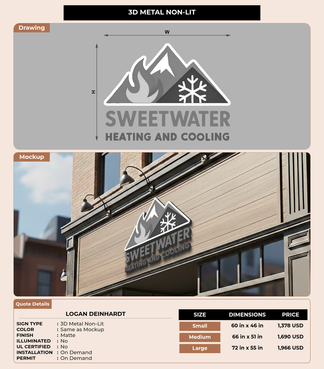 CUSTOM MOCKUP SIGN FOR Logan Deinhardt
