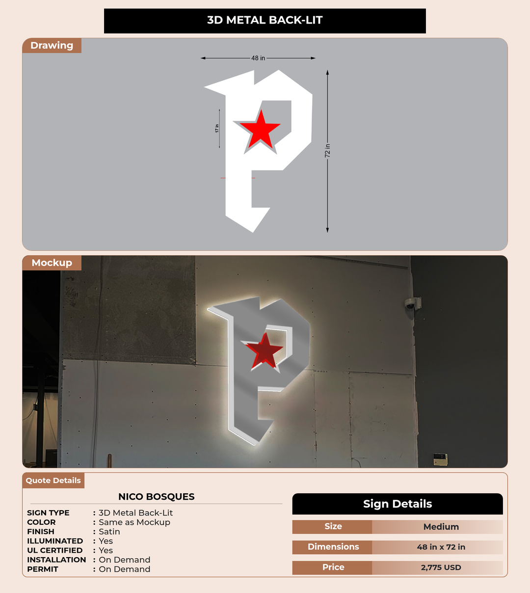 CUSTOM MOCKUP SIGN FOR Nico Bosques