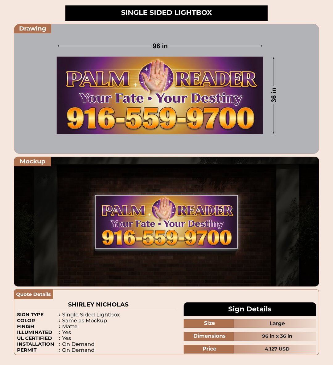 CUSTOM MOCKUP SIGN FOR Shirley Nicholas
