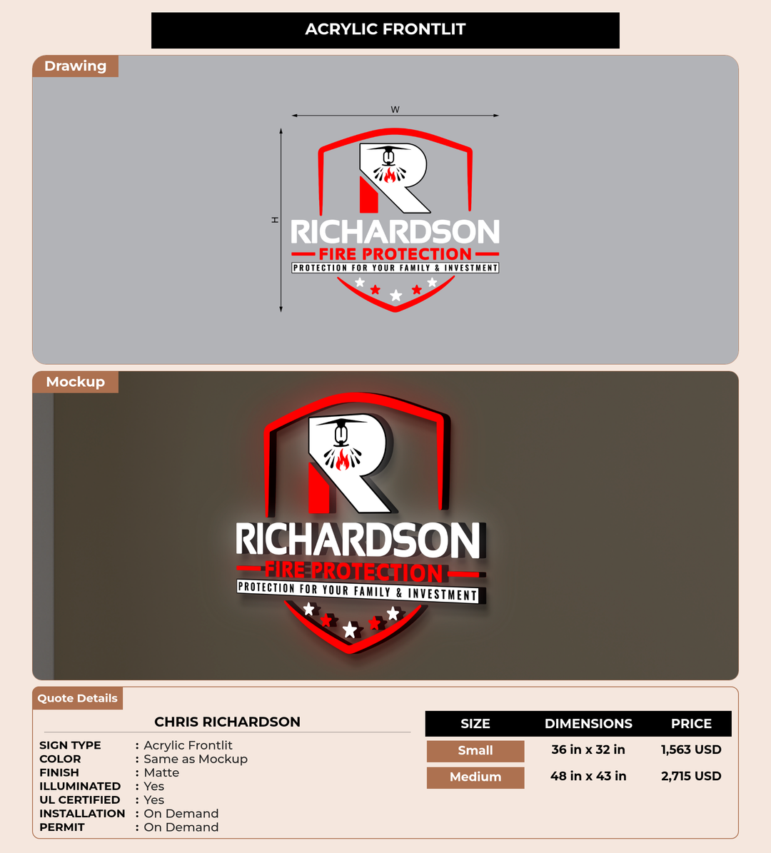 CUSTOM MOCKUP SIGN FOR Chris Richardson