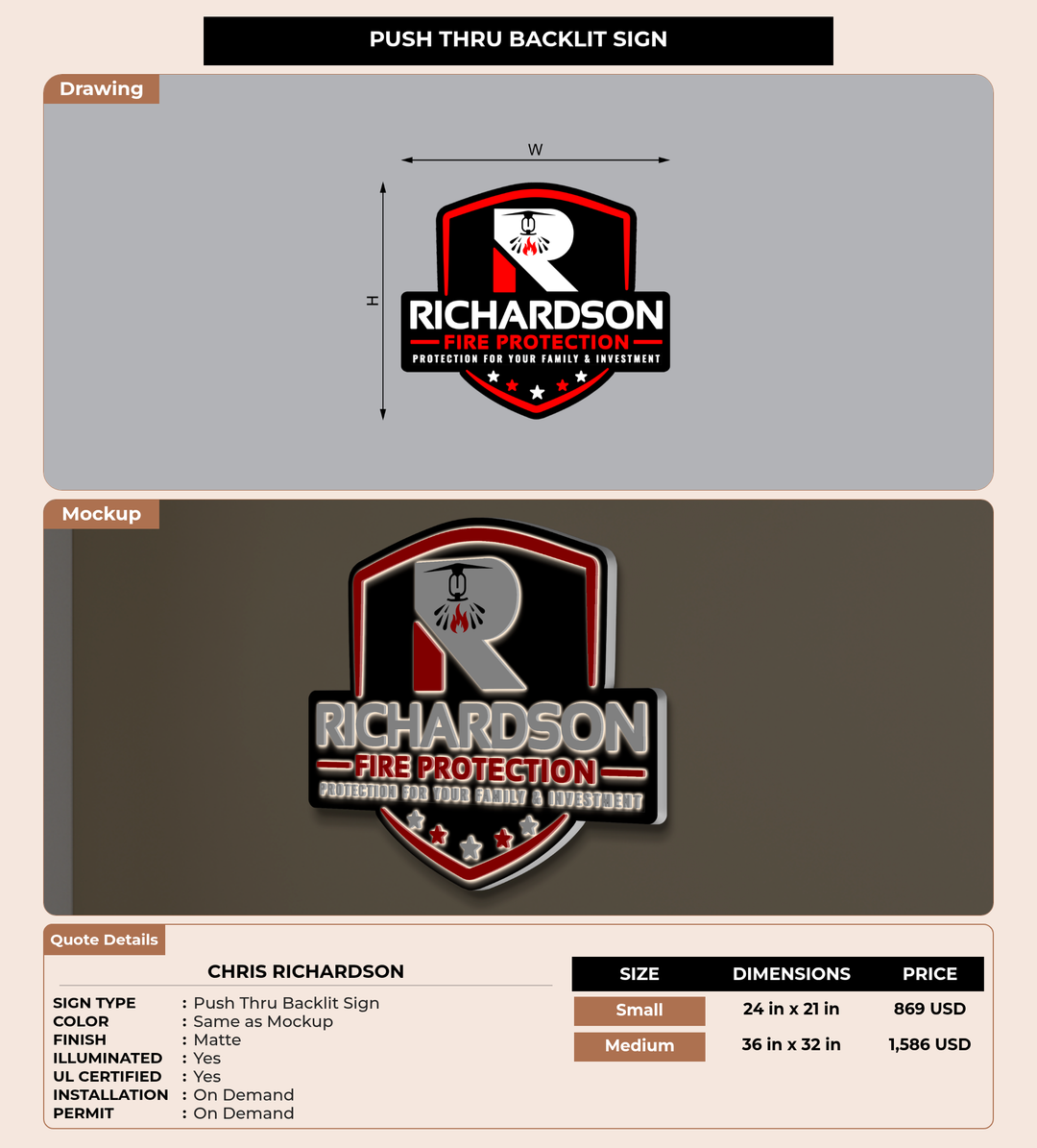 CUSTOM MOCKUP SIGN FOR Chris Richardson