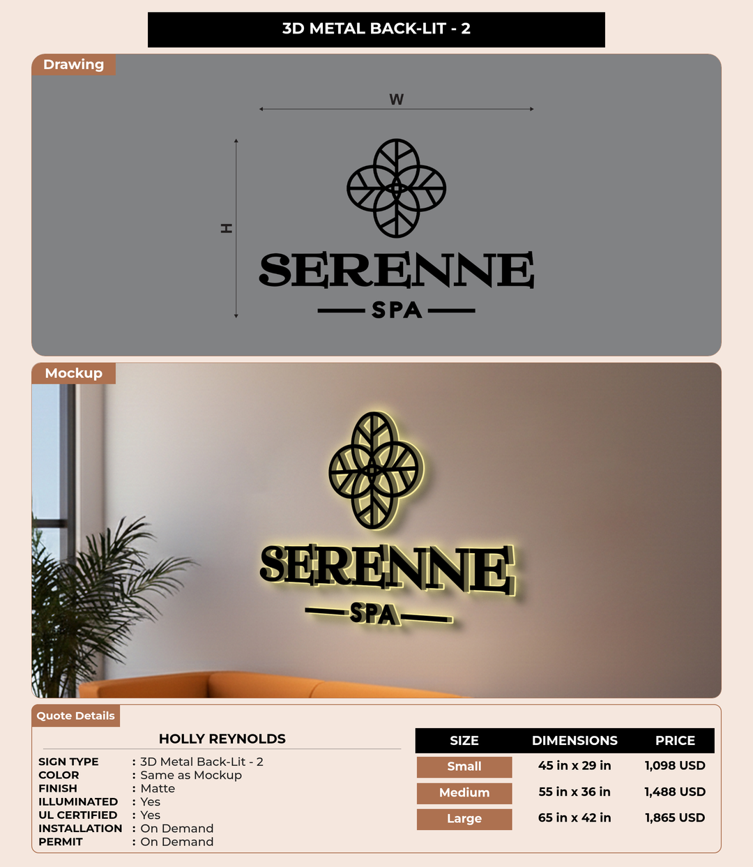 CUSTOM MOCKUP SIGN FOR Holly Reynolds